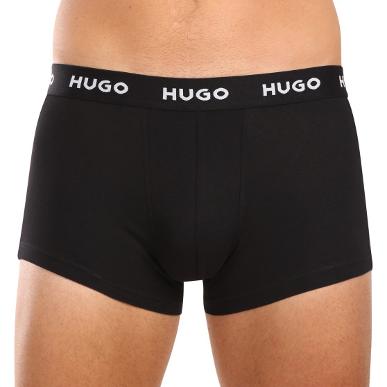 3PACK ανδρικό σορτς μποξεράκι HUGO μαύρο (50517878 988)