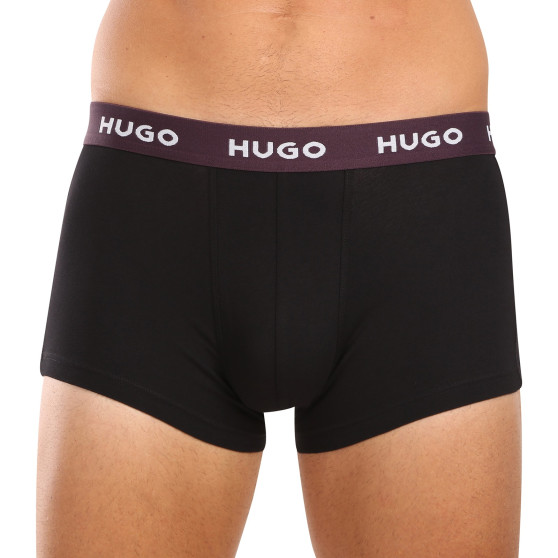 3PACK ανδρικό σορτς μποξεράκι HUGO μαύρο (50517878 988)