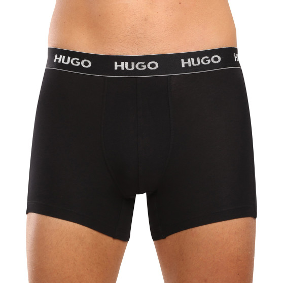 3PACK ανδρικό σορτς μποξεράκι HUGO μαύρο (50517886 991)