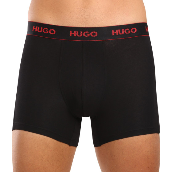 3PACK ανδρικό σορτς μποξεράκι HUGO μαύρο (50517886 991)