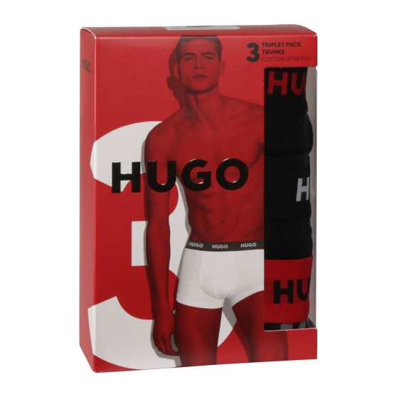 3PACK ανδρικό σορτς μποξεράκι HUGO πολύχρωμο (50517894 980)