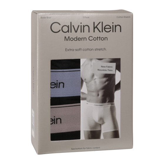 3PACK ανδρικό σορτς μποξεράκι Calvin Klein μαύρο (NB3964A-U2Y)