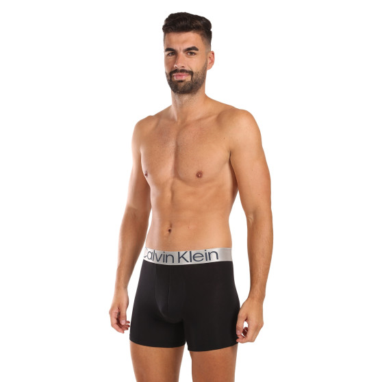 3PACK ανδρικό σορτς μποξεράκι Calvin Klein μαύρο (NB3131A-PZE)