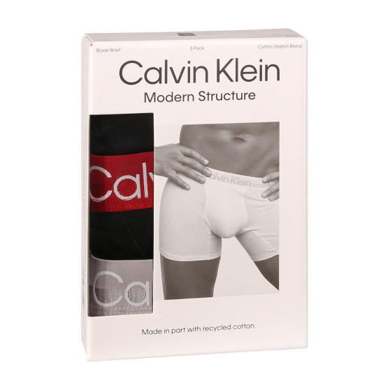 3PACK ανδρικό σορτς μποξεράκι Calvin Klein μαύρο (NB2971A-PZI)