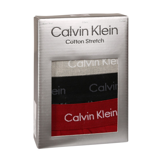 3PACK ανδρικό σορτς μποξεράκι Calvin Klein πολύχρωμο (NB3057A-QYP)