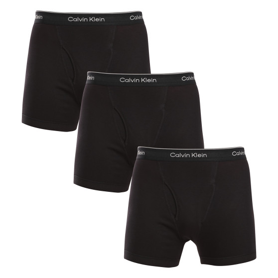 3PACK ανδρικό σορτς μποξεράκι Calvin Klein μαύρο (NB4003A-001)