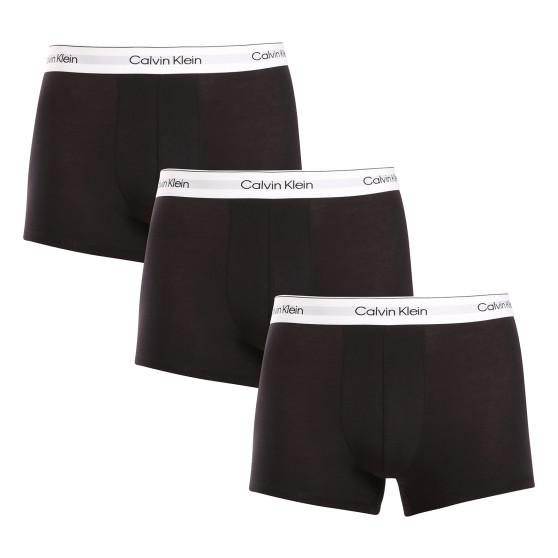 3PACK ανδρικό σορτς μποξεράκι Calvin Klein μαύρο (NB3963A-UB1)