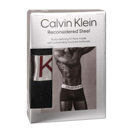 3PACK ανδρικό σορτς μποξεράκι Calvin Klein μαύρο (NB3074A-Q09)