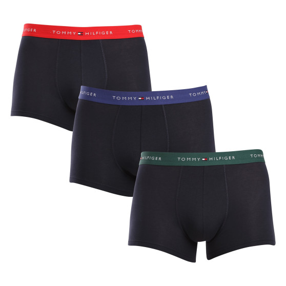 3PACK ανδρικό σορτς μποξεράκι Tommy Hilfiger σκούρο μπλε (UM0UM02763 0WN)